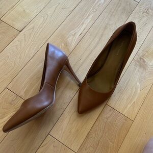 14th & union tan leather heels